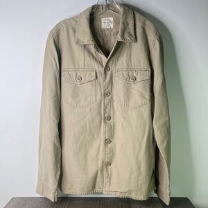 American Eagle Outfitters Tan Casual Button Down Shirt Men’s Size Medium - 1307